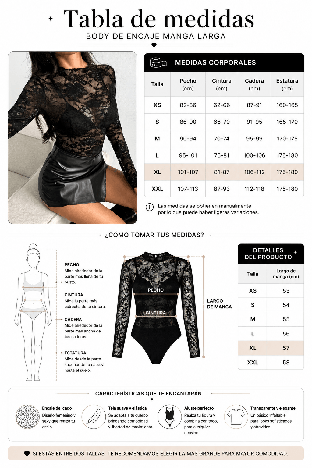 Blusa de encaje Fatima - Nubena