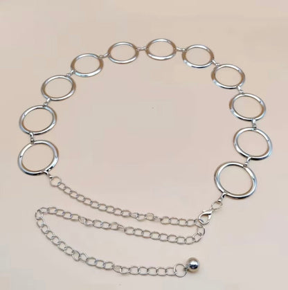 Cinturón Cadena Metálico Con Círculos - Nubena