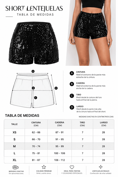 Short Lentejuelas Beily - Nubena